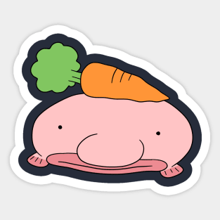 Carrot Blobfish Sticker